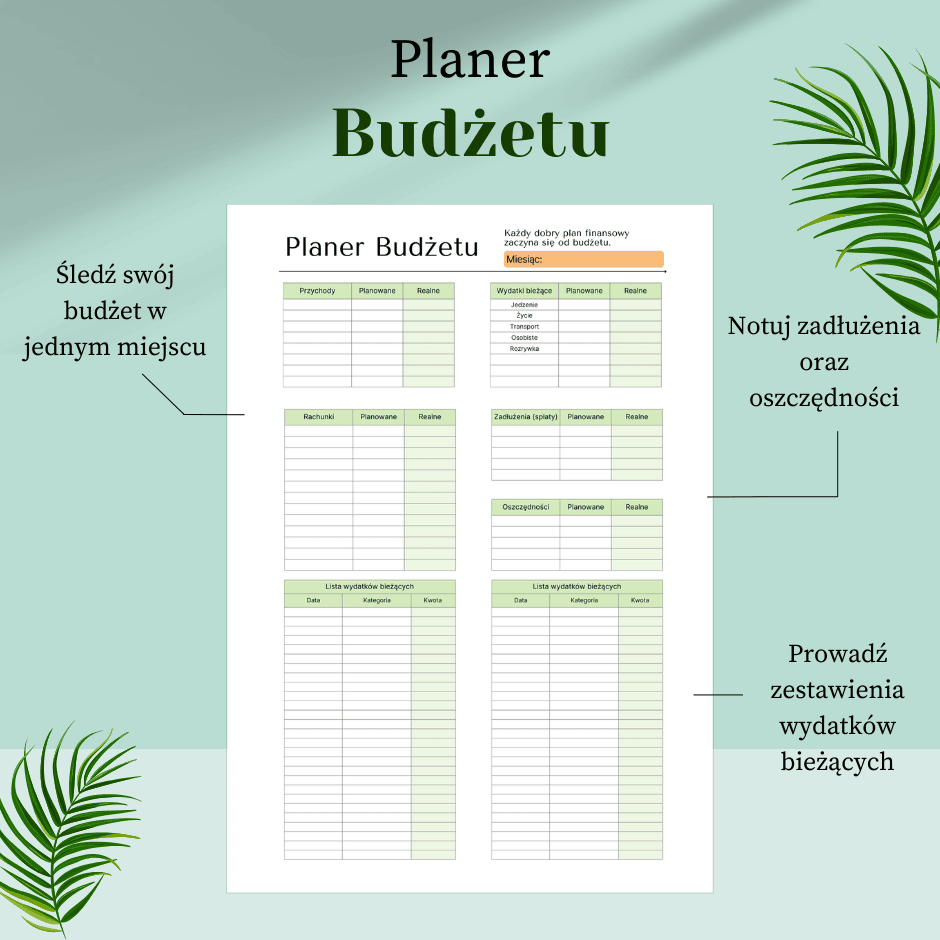 Planer budżetu do druku