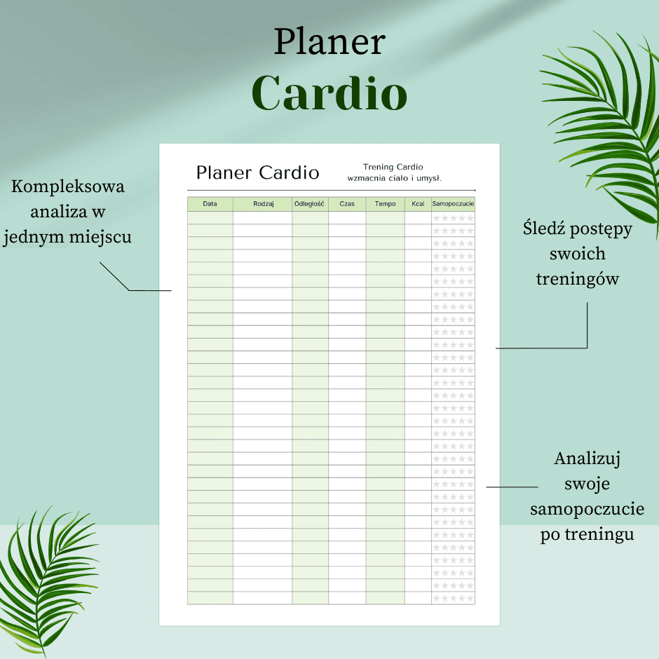 Planer cardio do druku