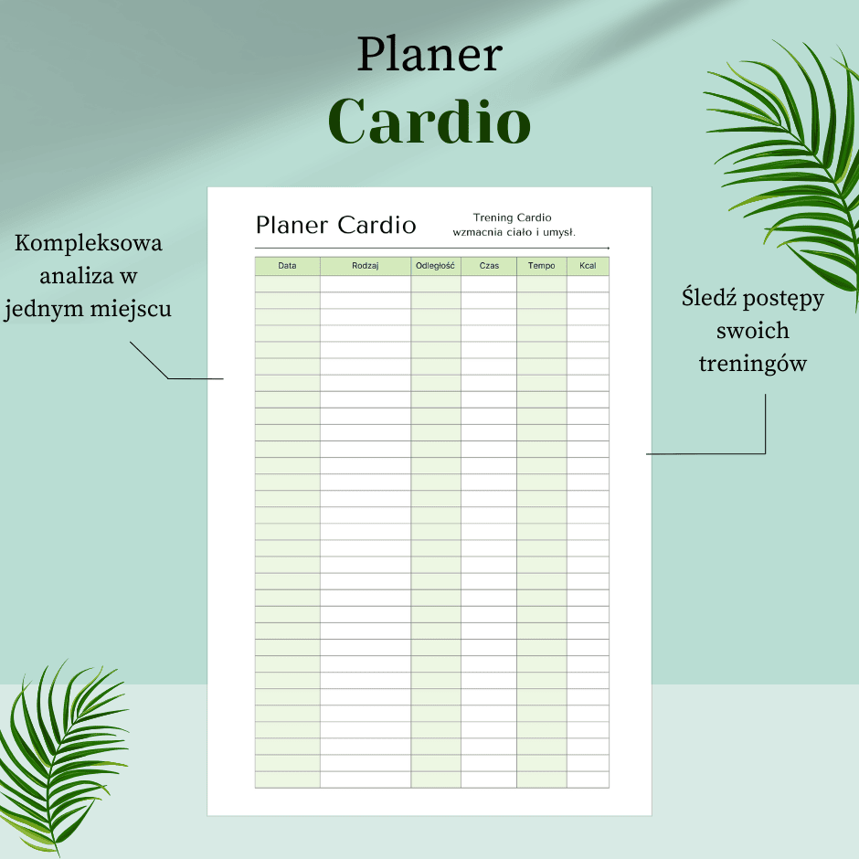 Planer cardio do wydruku