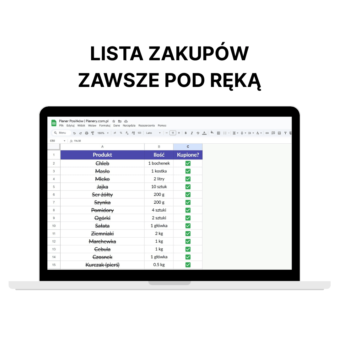 lista zakupów online