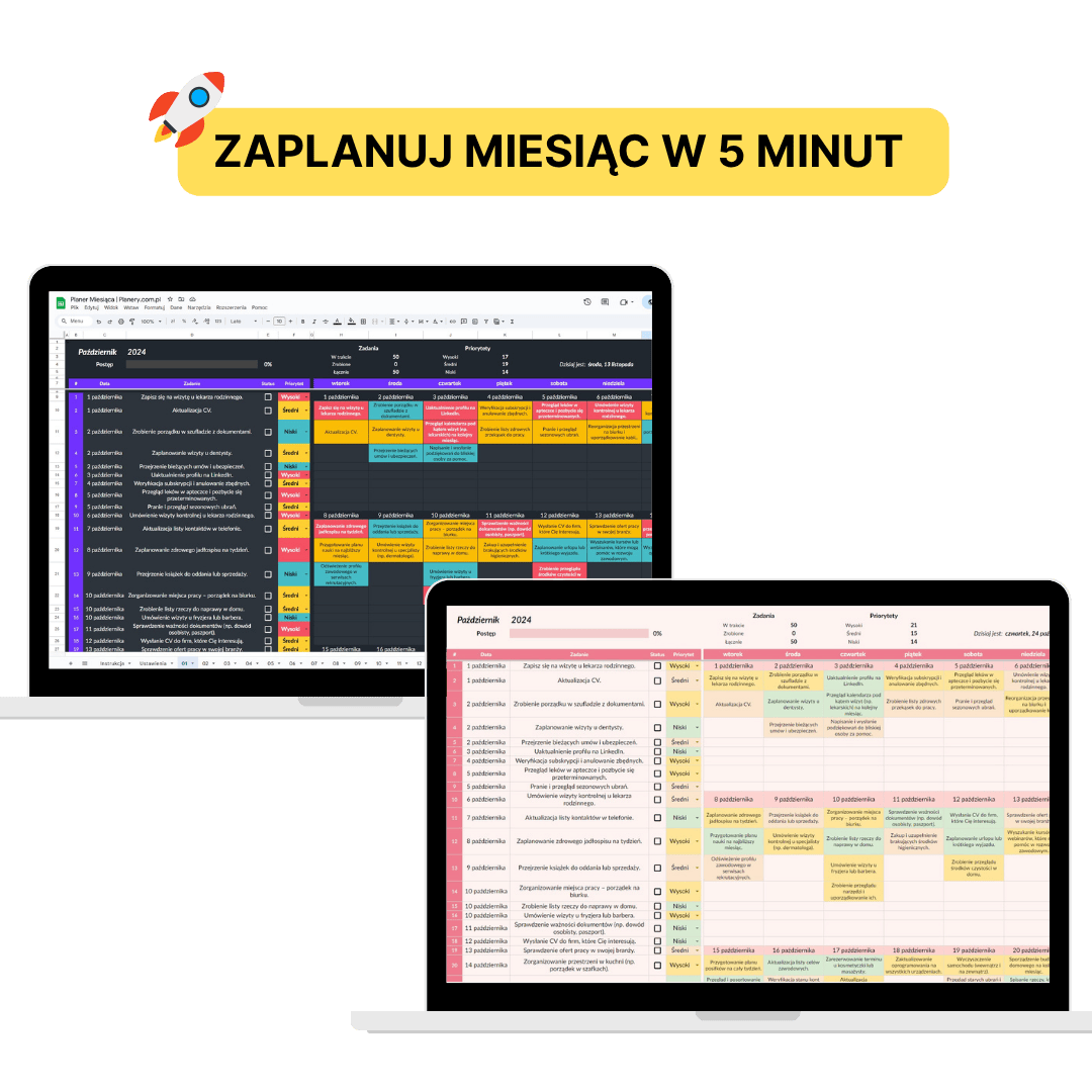 planer miesięczny online