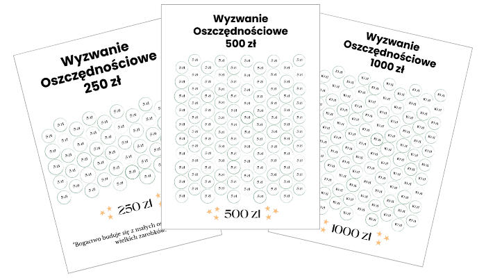 Wyzwania oszczędnościowe do druku
