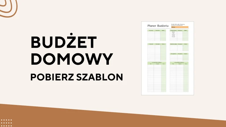Planer budżetu domowego do wydrukowania