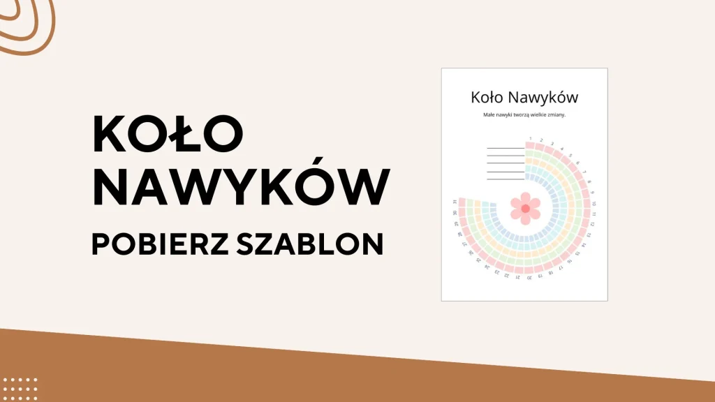 Kołowy tracker nawyków do wydrukowania