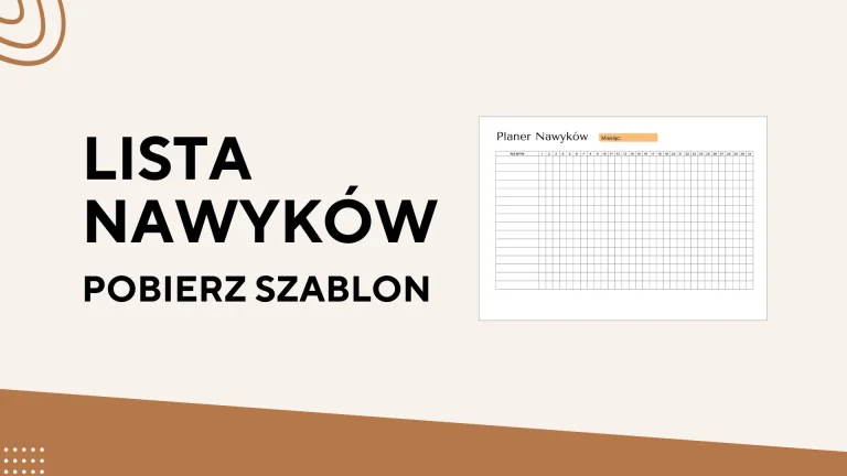 Tracker nawyków do wydrukowania