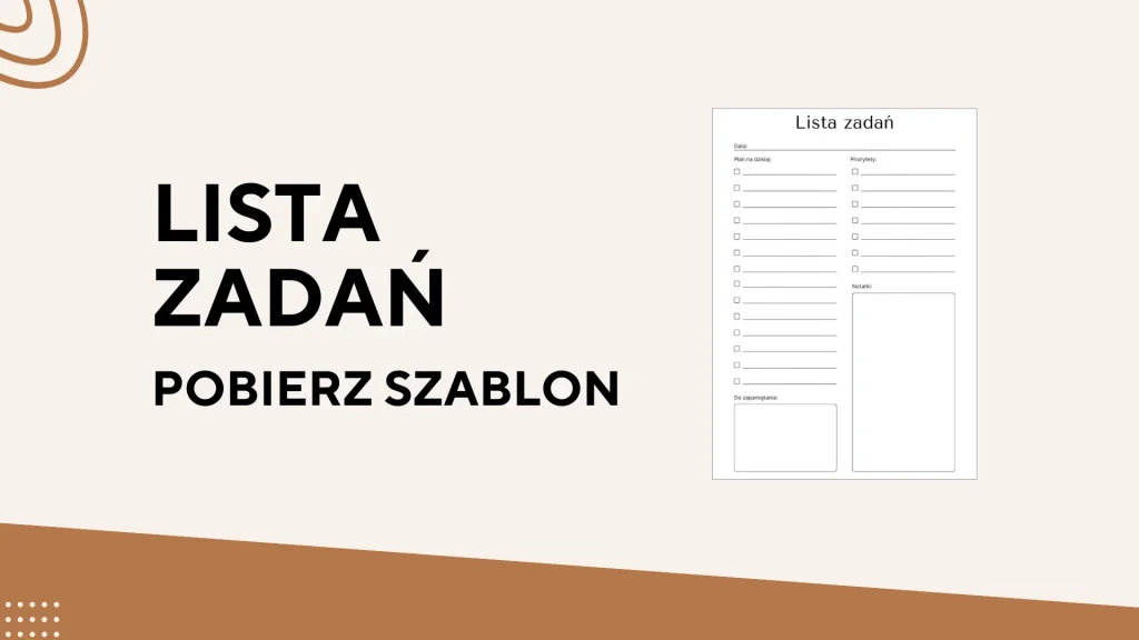 Lista rzeczy do zrobienia do wydrukowania