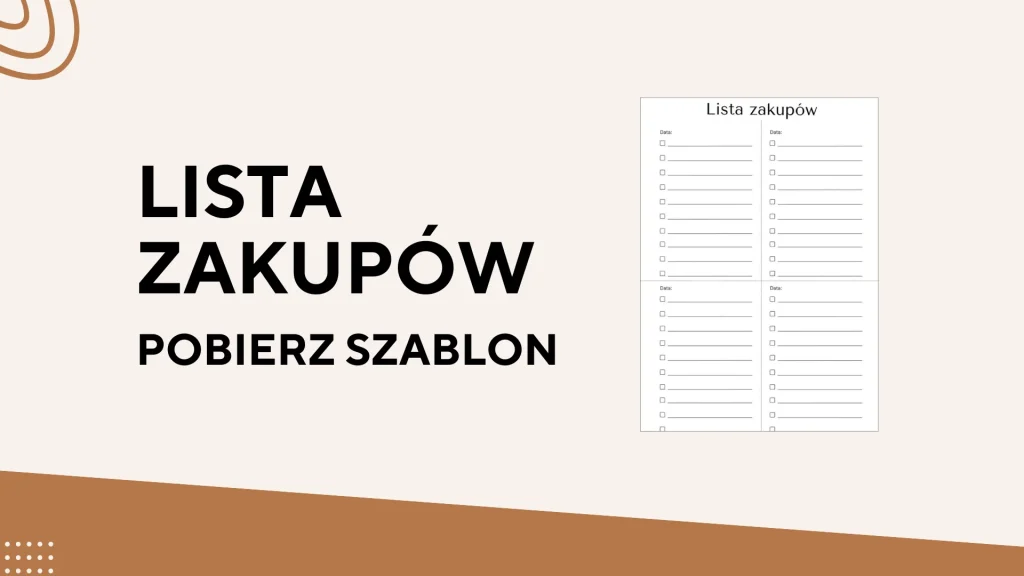 Praktyczna lista zakupów do wydrukowania