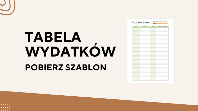 Tabela do kontrolowania wydatków