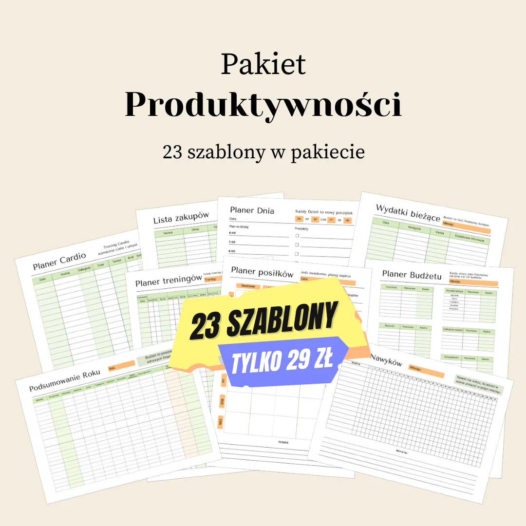 pakiet produktywności do druku