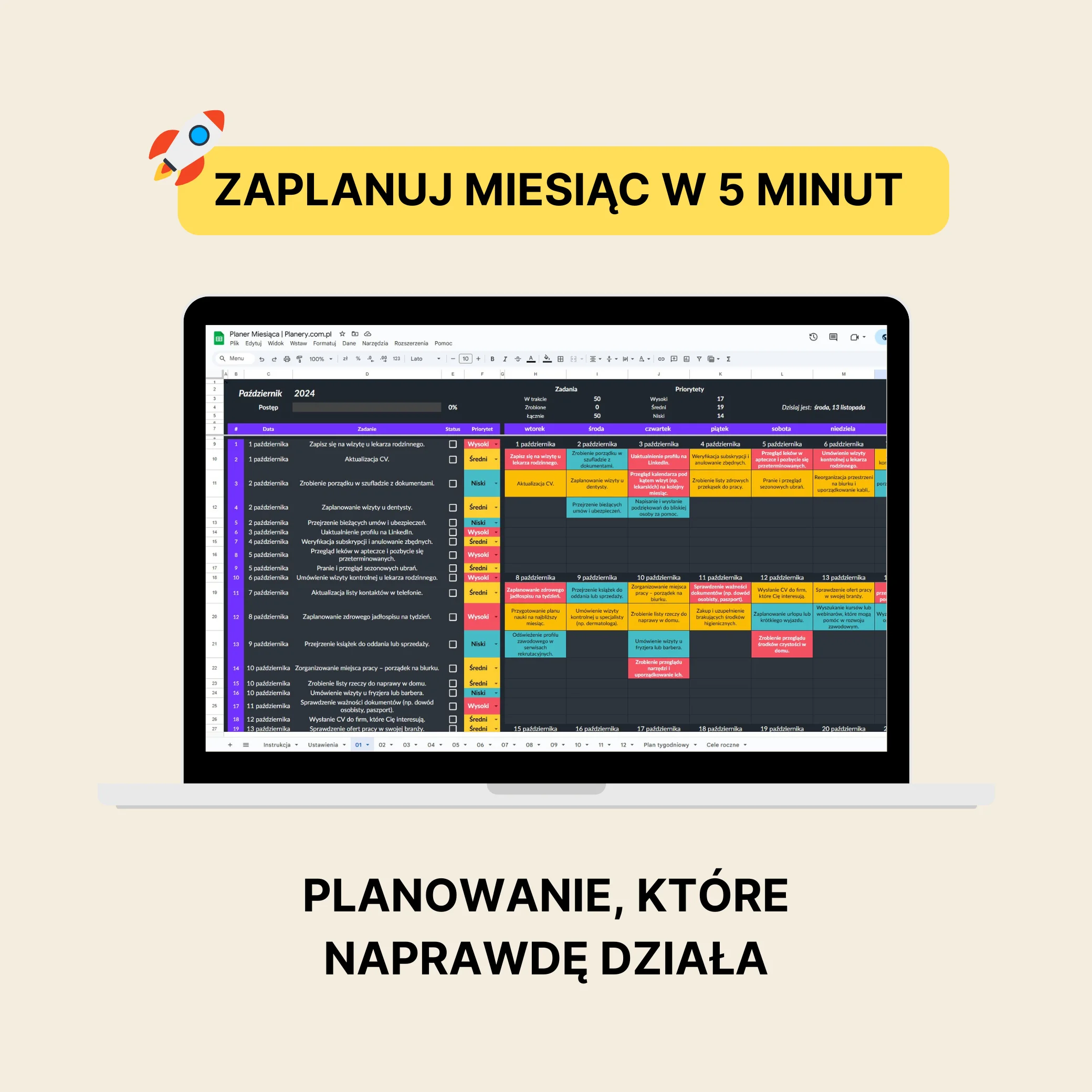 Planer Miesięczny Online
