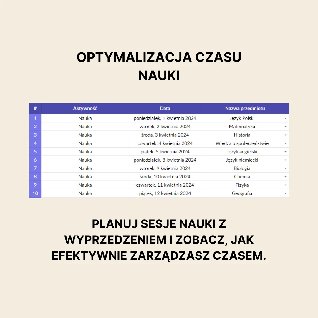 planer ucznia 5