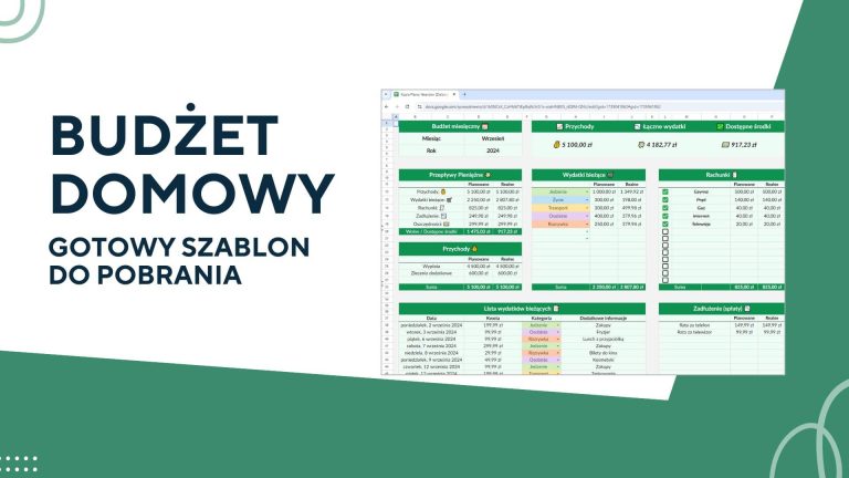 Budżet Domowy - gotowy szablon excel