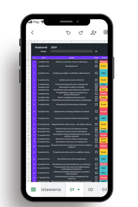 planer miesiąca dark mobile