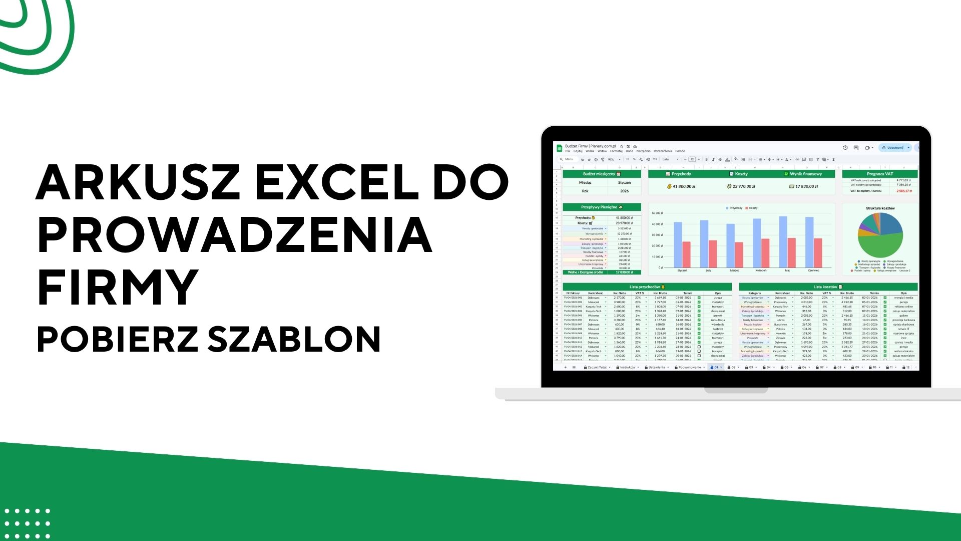 Arkusz Excel do prowadzenia firmy