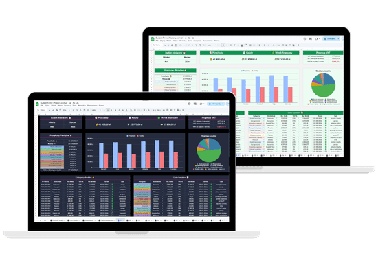 dwie wersje - excel i google sheets