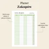 Planer zakupów do druku Planer zakupów do druku